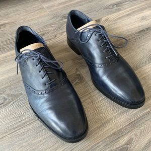 Cole Haan Navy Blue Leather Dress Shoes